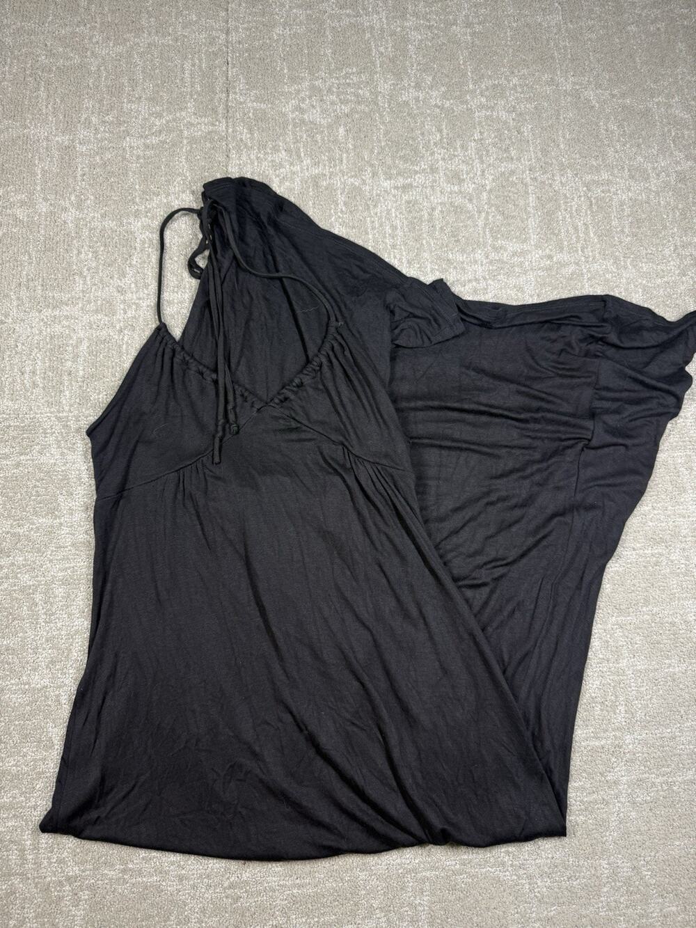 Alyn Paige Black Y2K Halter Maxi Dress Black Size Large